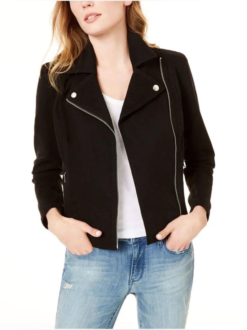 Maison Jules Black Women's Moto Jacket Small